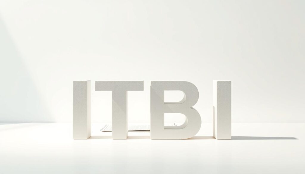 A detailed architectural illustration of the term "ITBI definição" against a clean, professional background. The ITBI (Imposto de Transmissão de Bens Imóveis) is prominently featured in the foreground, rendered with a sleek, minimalist aesthetic. The middle ground showcases a simplified real estate transaction, with a property deed or contract subtly visible. The background features a neutral, gradient-based color scheme that reinforces the financial and legal nature of the subject matter. Crisp, directional lighting from the top-left casts subtle shadows, adding depth and dimensionality to the composition. The overall mood is one of clarity, professionalism, and informative presentation, suitable for inclusion in an article about the ITBI and its role in property purchases. A detailed architectural illustration of the term "ITBI definição" against a clean, professional background. The ITBI (Imposto de Transmissão de Bens Imóveis) is prominently featured in the foreground, rendered with a sleek, minimalist aesthetic. The middle ground showcases a simplified real estate transaction, with a property deed or contract subtly visible. The background features a neutral, gradient-based color scheme that reinforces the financial and legal nature of the subject matter. Crisp, directional lighting from the top-left casts subtle shadows, adding depth and dimensionality to the composition. The overall mood is one of clarity, professionalism, and informative presentation, suitable for inclusion in an article about the ITBI and its role in property purchases.