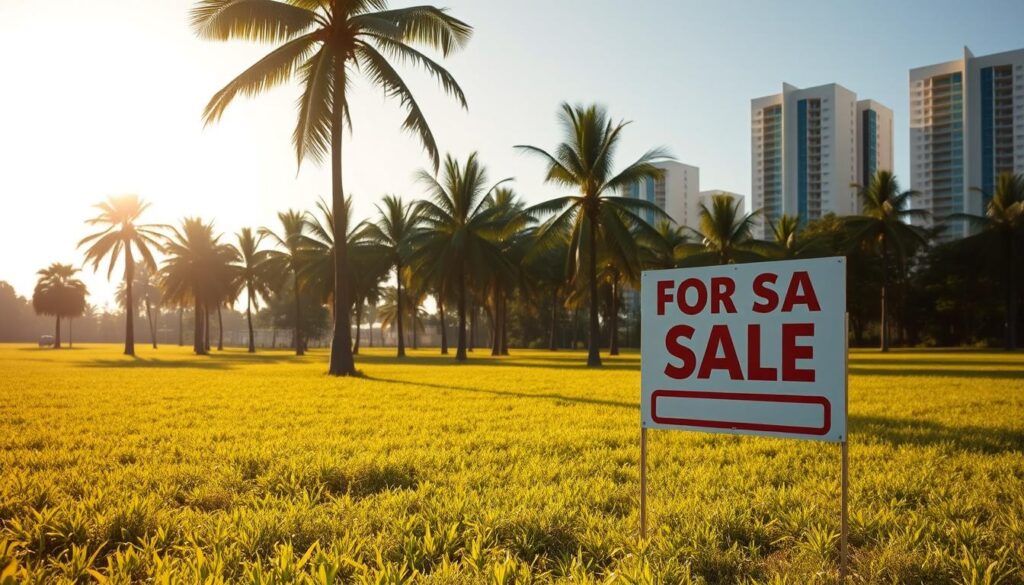 A lush, sun-dappled field in Maringá, Brazil, with a "For Sale" sign prominently displayed, inviting potential buyers to consider the opportunity of purchasing prime real estate. The foreground features a well-maintained, grassy expanse, while the middle ground showcases a row of towering palm trees, casting gentle shadows across the scene. In the background, the silhouettes of modern, high-rise buildings can be seen, hinting at the urban development and progress in the region. The lighting is warm and golden, creating a sense of welcoming and prosperity, capturing the essence of this "opportunity lot" in the Maringá area. A lush, sun-dappled field in Maringá, Brazil, with a "For Sale" sign prominently displayed, inviting potential buyers to consider the opportunity of purchasing prime real estate. The foreground features a well-maintained, grassy expanse, while the middle ground showcases a row of towering palm trees, casting gentle shadows across the scene. In the background, the silhouettes of modern, high-rise buildings can be seen, hinting at the urban development and progress in the region. The lighting is warm and golden, creating a sense of welcoming and prosperity, capturing the essence of this "opportunity lot" in the Maringá area.