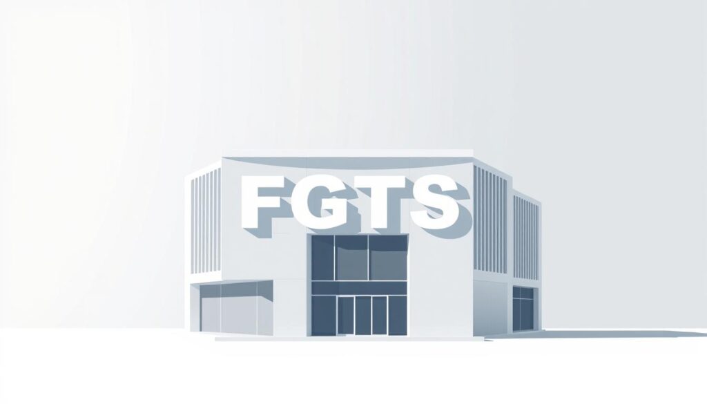 A modern and minimalist illustration showcasing the FGTS (Fundo de Garantia do Tempo de Serviço) as the central focus. Depicted as a sleek, architectural building in a clean, contemporary style, with clean lines and a minimalist aesthetic. The building is rendered in a muted color palette, perhaps greys and whites, to create a sense of sophistication and professionalism. The background is softly blurred, placing the emphasis on the FGTS structure. Subtle lighting casts gentle shadows, adding depth and dimensionality to the image. The overall mood is one of clarity, efficiency, and reliability, reflecting the purpose and objectives of the FGTS system. A modern and minimalist illustration showcasing the FGTS (Fundo de Garantia do Tempo de Serviço) as the central focus. Depicted as a sleek, architectural building in a clean, contemporary style, with clean lines and a minimalist aesthetic. The building is rendered in a muted color palette, perhaps greys and whites, to create a sense of sophistication and professionalism. The background is softly blurred, placing the emphasis on the FGTS structure. Subtle lighting casts gentle shadows, adding depth and dimensionality to the image. The overall mood is one of clarity, efficiency, and reliability, reflecting the purpose and objectives of the FGTS system.