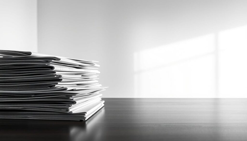 A serene and minimalist scene depicting the concept of "indisponibilidade de bens". In the foreground, a stack of property documents, ledgers, and other financial papers are neatly arranged on a polished wooden table, symbolizing the legal restrictions placed on the ownership and transfer of assets. The middle ground features a simple, monochrome background, casting a soft, contemplative light on the scene. The overall mood is one of order, control, and the weight of legal implications surrounding the unavailability or freezing of an individual's or entity's assets or properties. A serene and minimalist scene depicting the concept of "indisponibilidade de bens". In the foreground, a stack of property documents, ledgers, and other financial papers are neatly arranged on a polished wooden table, symbolizing the legal restrictions placed on the ownership and transfer of assets. The middle ground features a simple, monochrome background, casting a soft, contemplative light on the scene. The overall mood is one of order, control, and the weight of legal implications surrounding the unavailability or freezing of an individual's or entity's assets or properties.