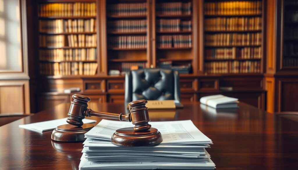 A serene office setting with an imposing mahogany desk, its surface adorned with a brass nameplate and scattered legal documents. In the background, tall bookshelves line the walls, casting warm, muted lighting across the scene. The foreground features a gavel resting atop a stack of files, symbolizing the weight of judicial authority and the process of asset seizure. The overall mood is one of solemn gravity, reflecting the serious nature of asset unavailability and the complexities of the legal system. A serene office setting with an imposing mahogany desk, its surface adorned with a brass nameplate and scattered legal documents. In the background, tall bookshelves line the walls, casting warm, muted lighting across the scene. The foreground features a gavel resting atop a stack of files, symbolizing the weight of judicial authority and the process of asset seizure. The overall mood is one of solemn gravity, reflecting the serious nature of asset unavailability and the complexities of the legal system.