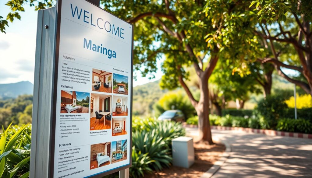 A vibrant and welcoming directory board in the heart of Maringá, showcasing various rental property options. The foreground features a sleek, modern design with a clean, minimalist layout, highlighting key information about the available listings. The middle ground presents detailed property images, ranging from cozy apartments to spacious homes, all capturing the essence of Maringá's diverse rental market. In the background, a lush, verdant landscape frames the scene, creating a serene and inviting atmosphere that perfectly complements the directory's purpose. Warm, natural lighting illuminates the composition, lending a sense of approachability and ease to the overall experience. A vibrant and welcoming directory board in the heart of Maringá, showcasing various rental property options. The foreground features a sleek, modern design with a clean, minimalist layout, highlighting key information about the available listings. The middle ground presents detailed property images, ranging from cozy apartments to spacious homes, all capturing the essence of Maringá's diverse rental market. In the background, a lush, verdant landscape frames the scene, creating a serene and inviting atmosphere that perfectly complements the directory's purpose. Warm, natural lighting illuminates the composition, lending a sense of approachability and ease to the overall experience.