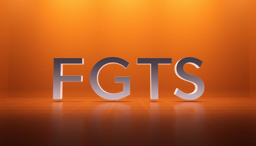 An elegant and sophisticated illustration of the FGTS logo, set against a warm, muted background that evokes a sense of professionalism and financial security. The FGTS letters are rendered in a clean, modern font, with a subtle three-dimensional effect that gives them depth and solidity. The overall composition is well-balanced, with the logo positioned centrally and surrounded by a subtle grid or pattern that suggests the structure and organization of the FGTS system. Lighting is soft and diffuse, creating a sense of depth and atmosphere, while the camera angle is slightly elevated, giving the image a sense of authority and importance. The mood is one of calm, reliable, and trustworthy financial stability. An elegant and sophisticated illustration of the FGTS logo, set against a warm, muted background that evokes a sense of professionalism and financial security. The FGTS letters are rendered in a clean, modern font, with a subtle three-dimensional effect that gives them depth and solidity. The overall composition is well-balanced, with the logo positioned centrally and surrounded by a subtle grid or pattern that suggests the structure and organization of the FGTS system. Lighting is soft and diffuse, creating a sense of depth and atmosphere, while the camera angle is slightly elevated, giving the image a sense of authority and importance. The mood is one of calm, reliable, and trustworthy financial stability.