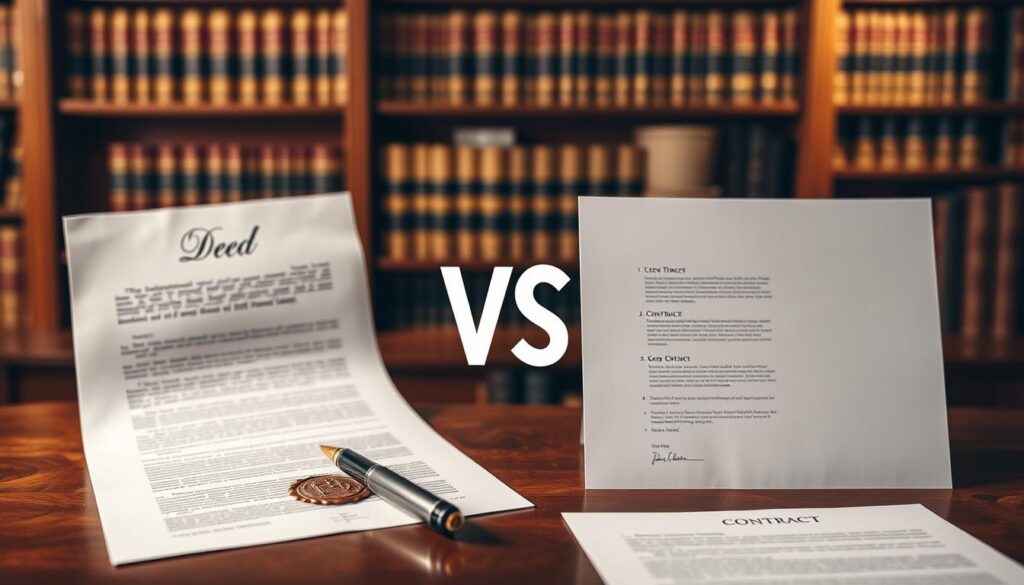 diferença entre escritura e contrato