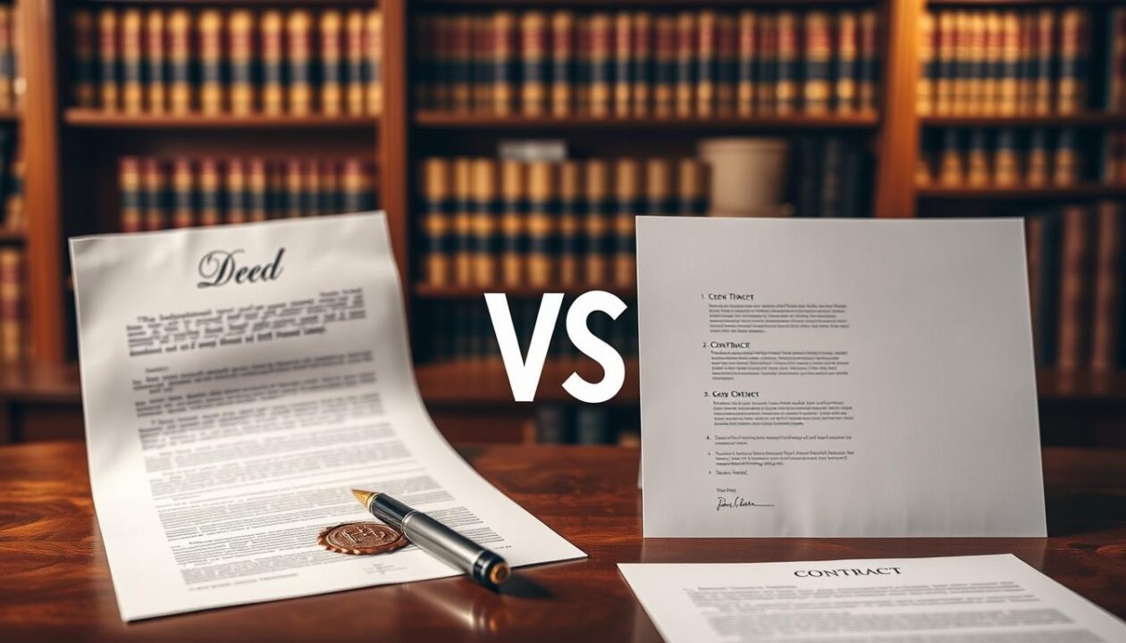 Qual a diferença entre escritura e contrato?