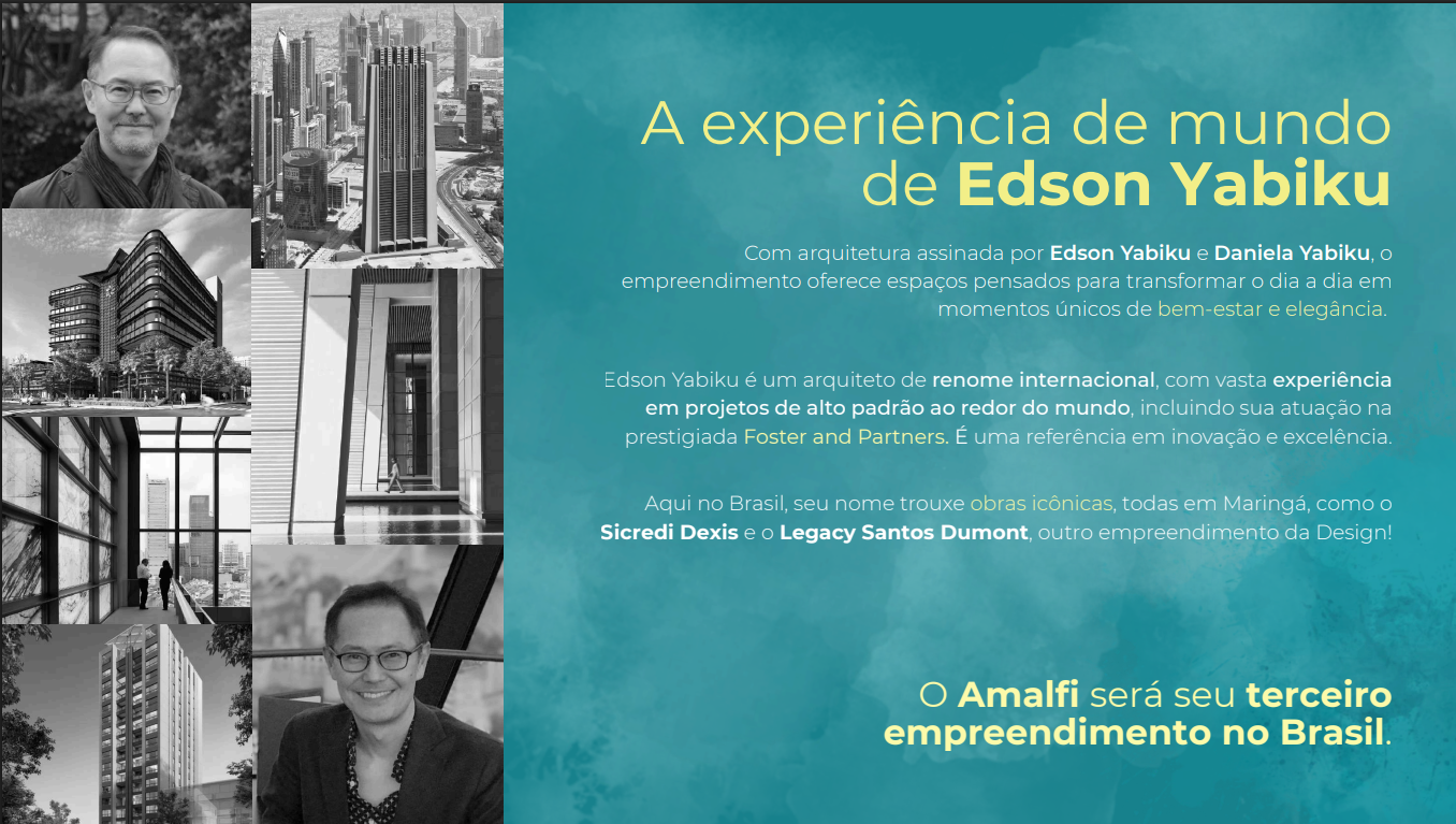 Amalfi Residence Maringá - Lançamento Construtora Design 53 amalfi edson yabiku daniela yabiku