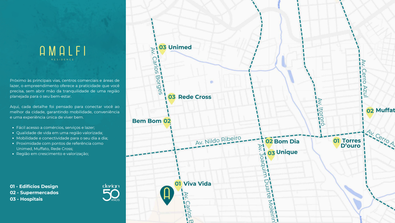 Amalfi Residence Maringá - Lançamento Construtora Design 46 Localização do Amalfi Residence em Maringá