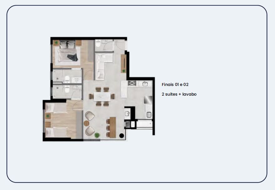 Lançamento Célis Park Maringá - Construtora OG3 48 Planta tipo 1 e 2 suite Célis Park
Zona 08 - Maringá/PR