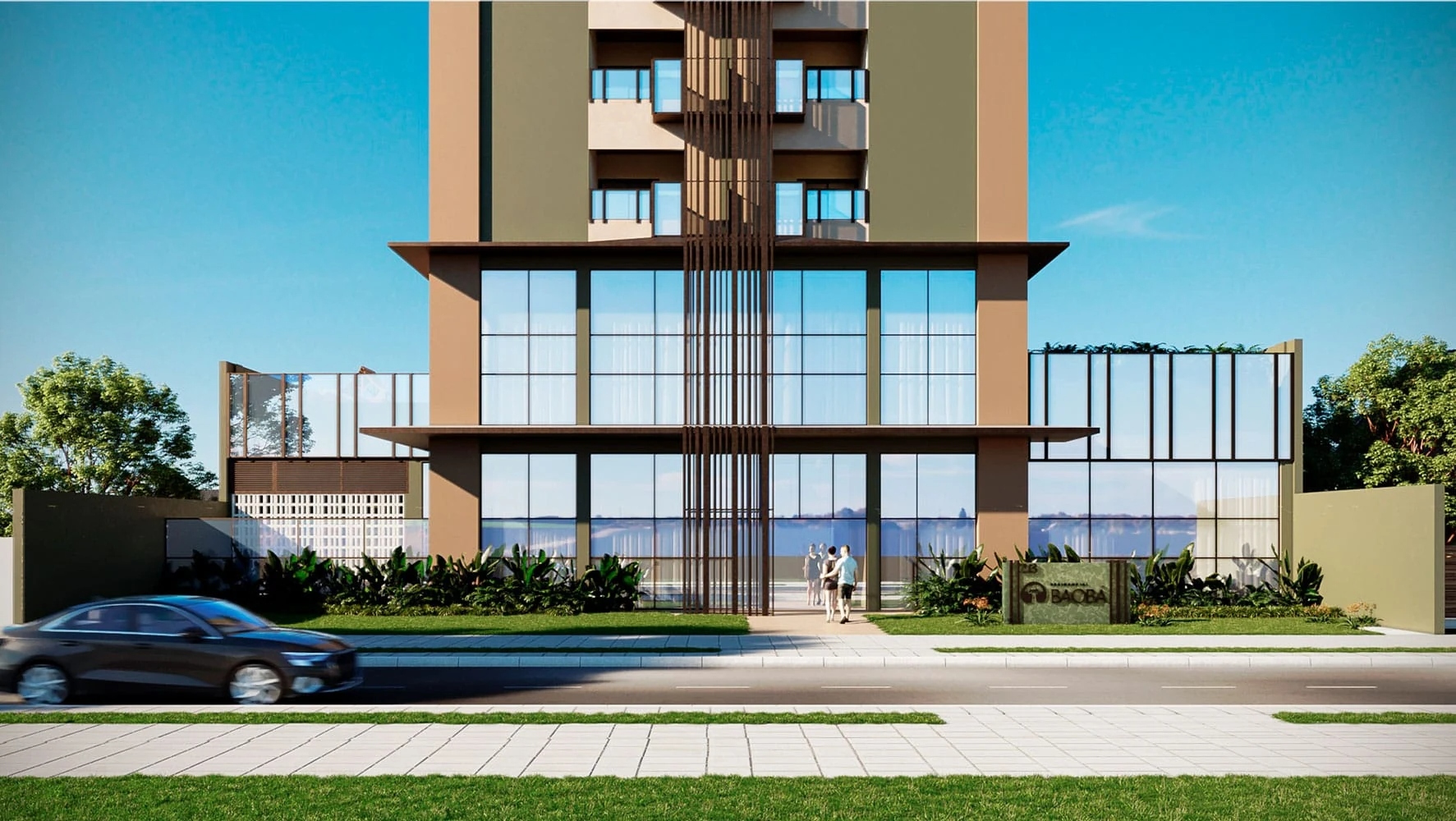 Residencial Baobá Maringá financiamento: studio a 60m² 9 fachada baoba