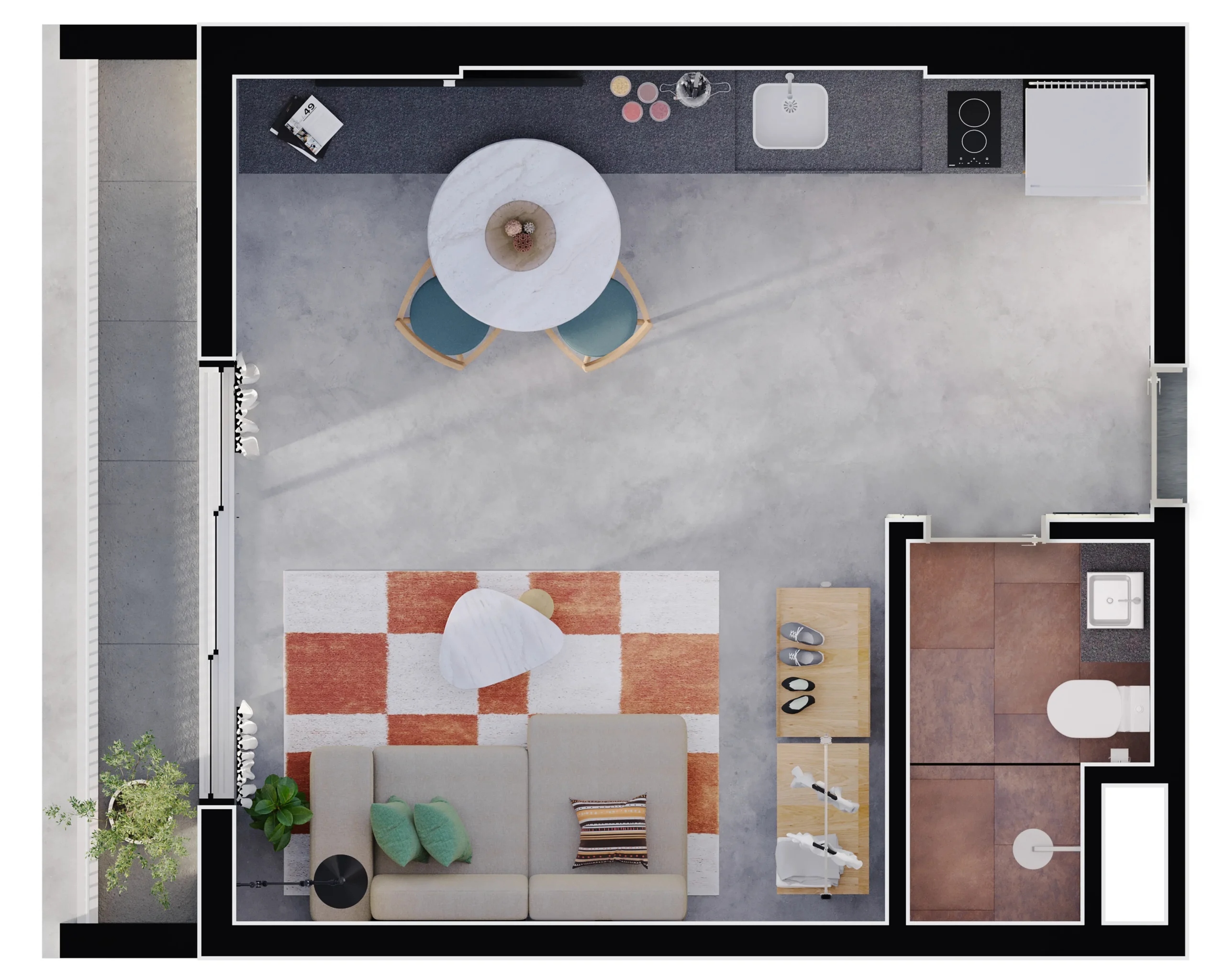 BE Dumont Maringá plantas: studio 26m² e loft com mezanino 11 loft be dumont