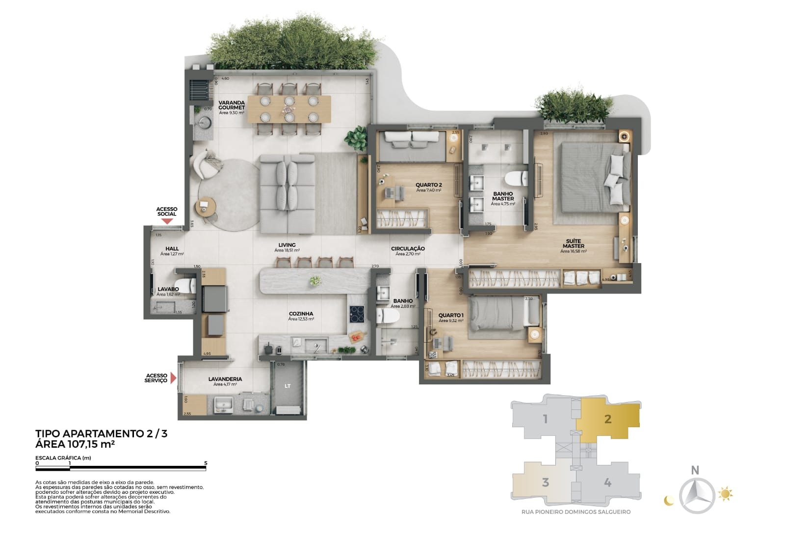 Simbio Marluc Maringá plantas: 107m² e 214m² analisados 7 planta 107