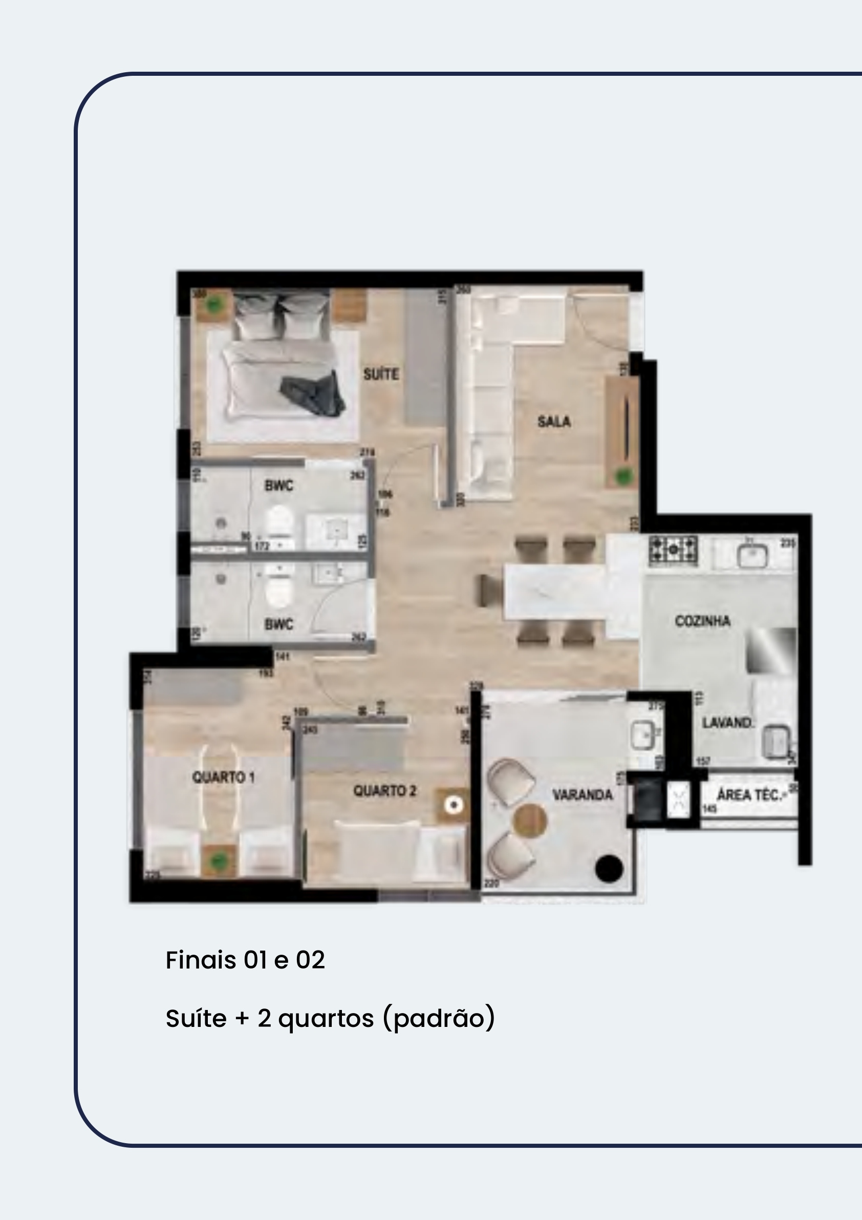 Célis Park Maringá plantas: 6 opções de 76 e 78m² analisadas 2 planta 76