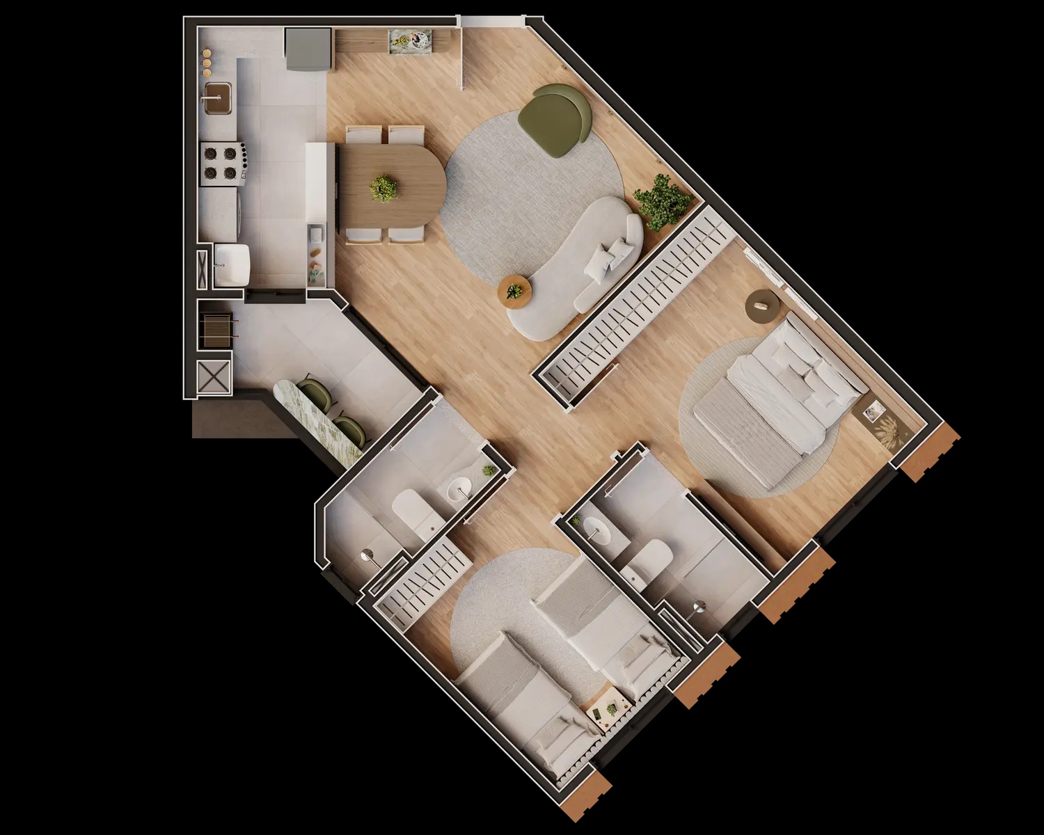 Amalfi Residence Maringá plantas: 60m², garden e tipologias 10 planta garden