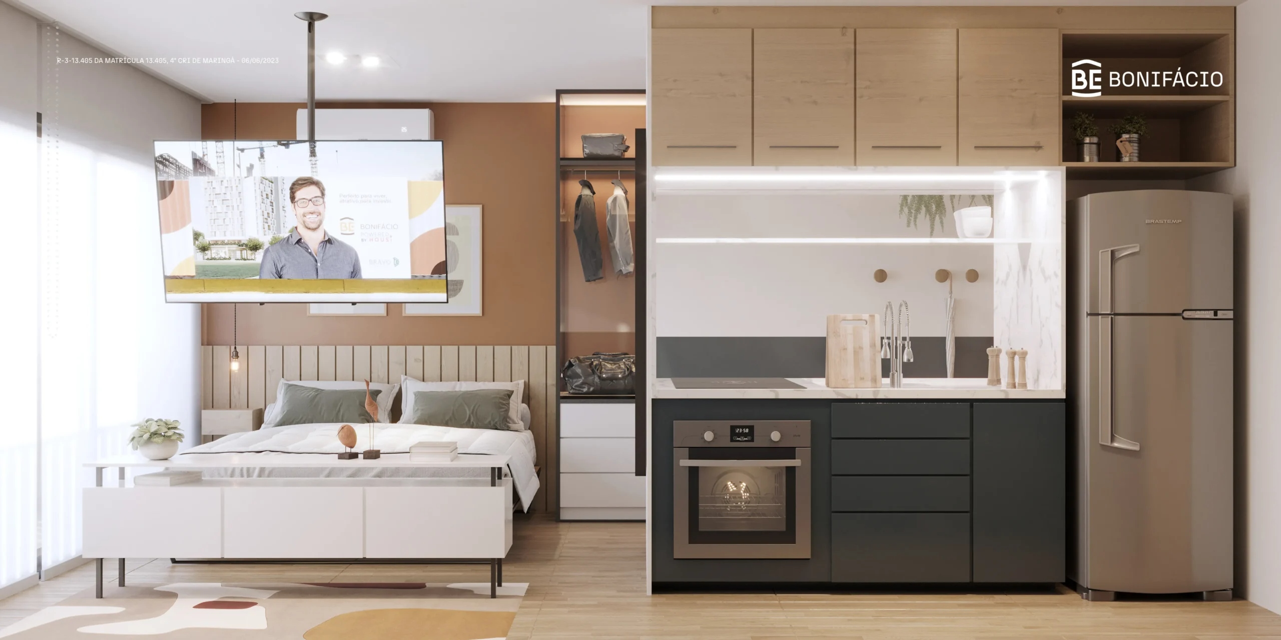 BE Bonifácio Maringá: 1 módulo, 2 horizontais ou duplex? 10 studio be bonifacio