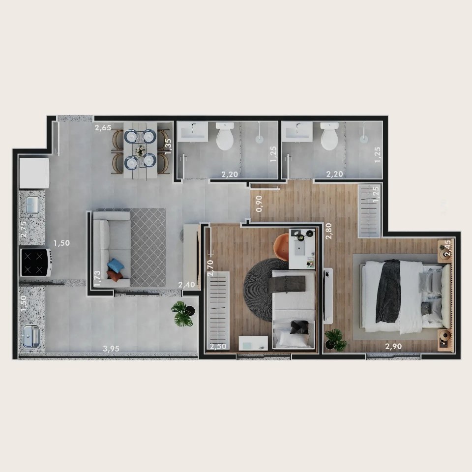 Apartamento 2 Quartos à Venda em Maringá: Guia de Compra 2026 5 Tipologia Apartamento